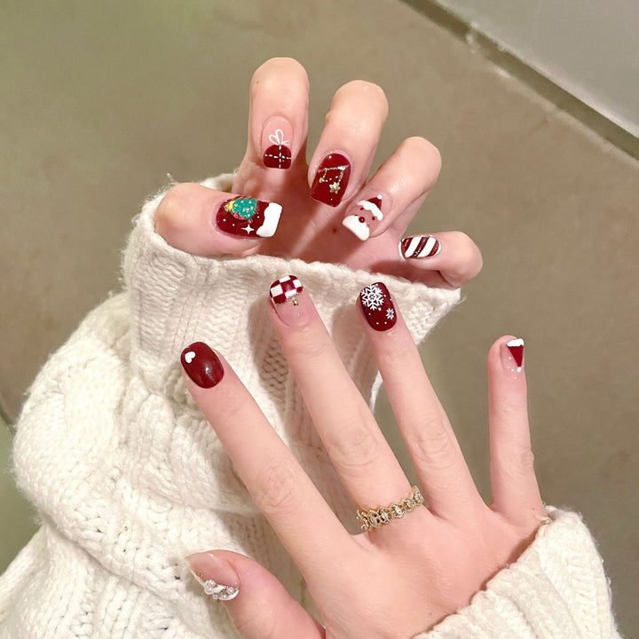 Spaß Charakter-Themen Press-On Nagelkunst Karnz