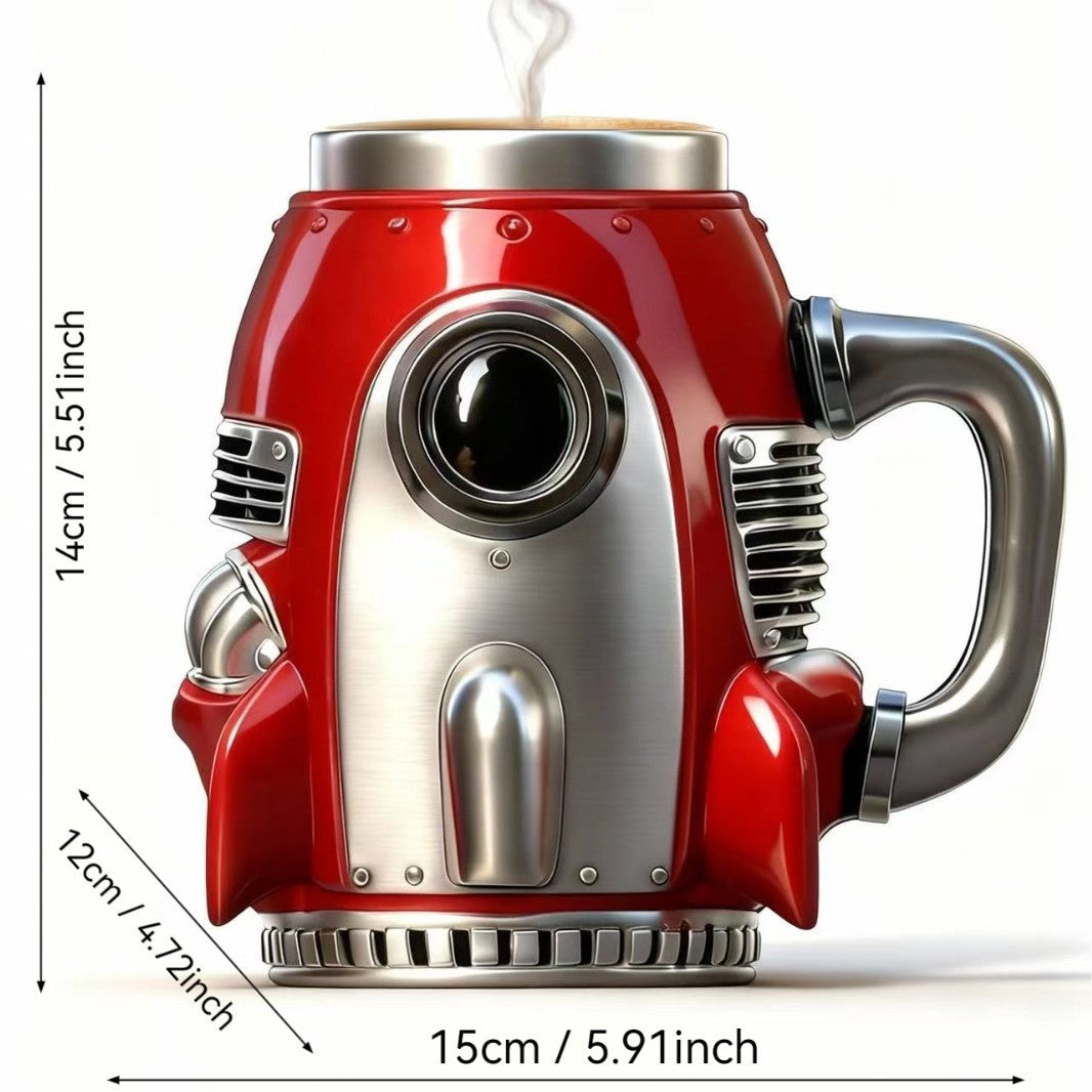 Kreativer Retro-Raketen Kaffeebecher Karnz