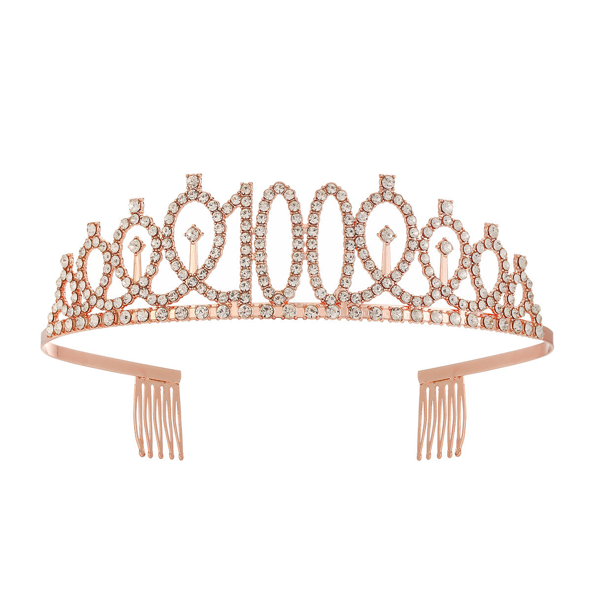 Damen Kristallverzierte Tiara mit elegantem Design Karnz