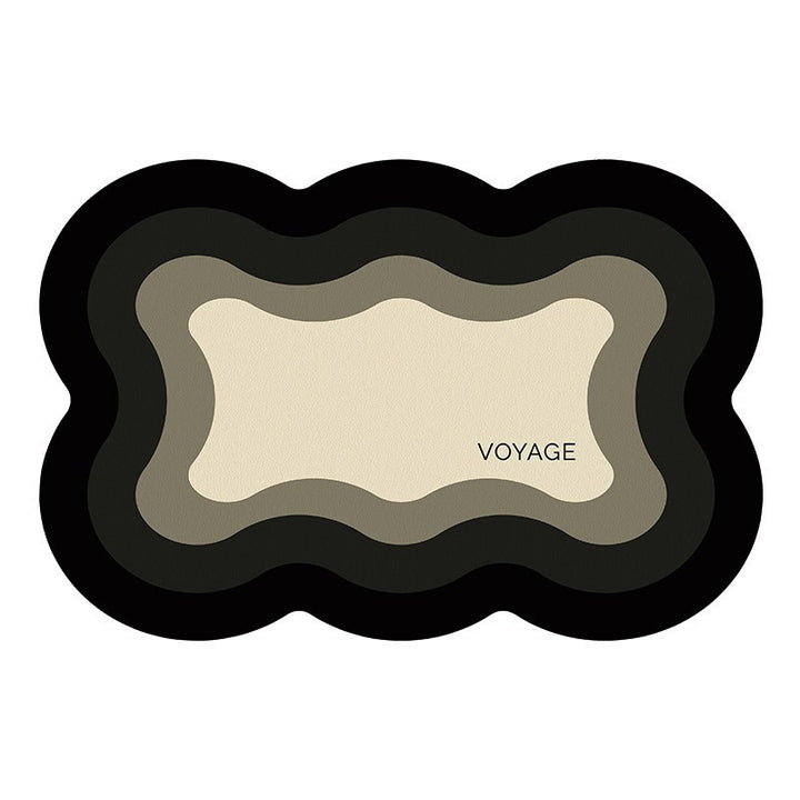 Stylische wolkenförmige Badematte