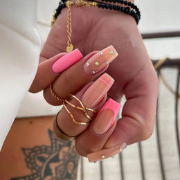 Elegante Lange Acryl Nagelverlängerungen Karnz