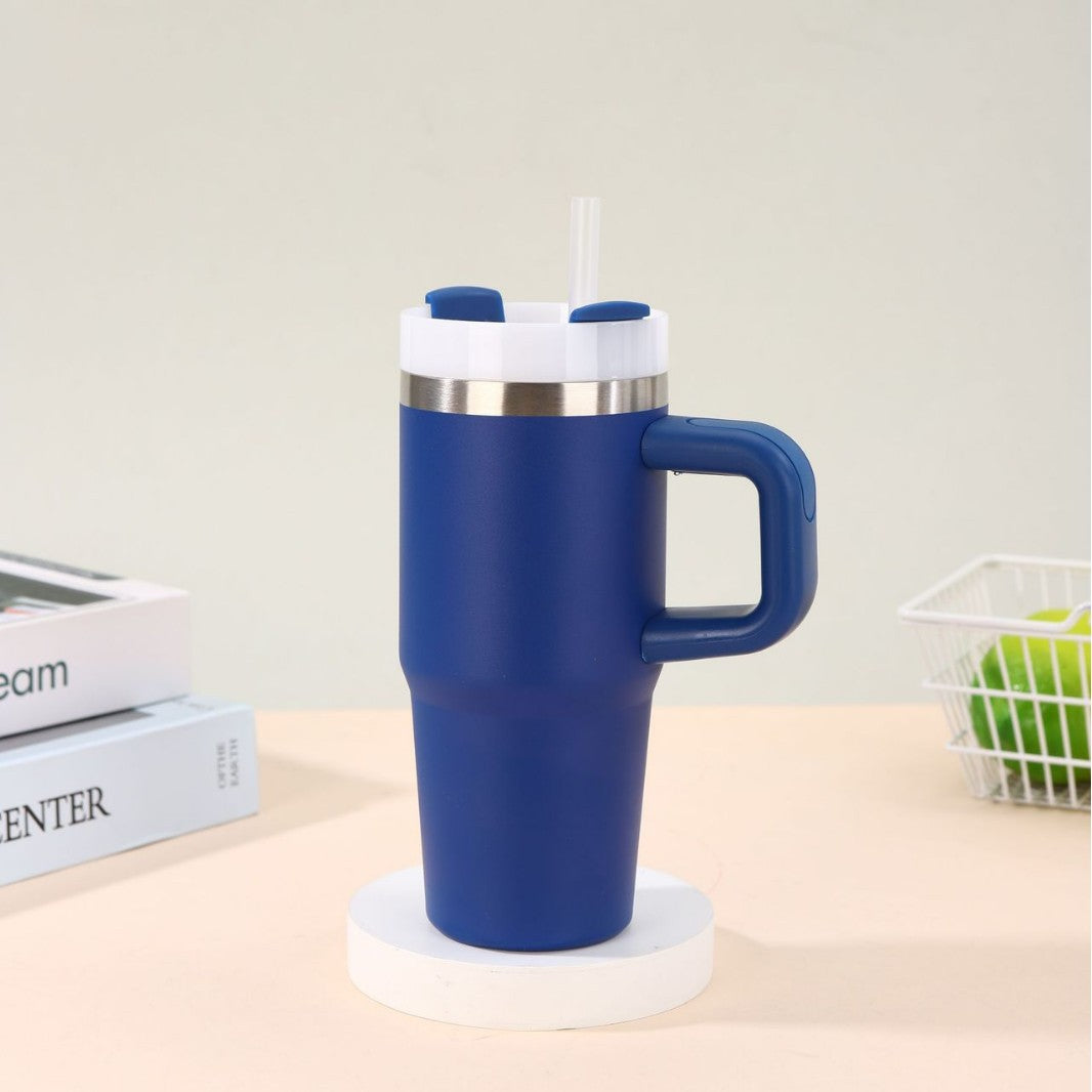 Unisex edler Isolierbecher mit praktischem Strohhalm Karnz