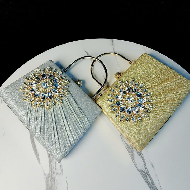 Luxuriöse mit Strass verzierte Abendhandtasche
