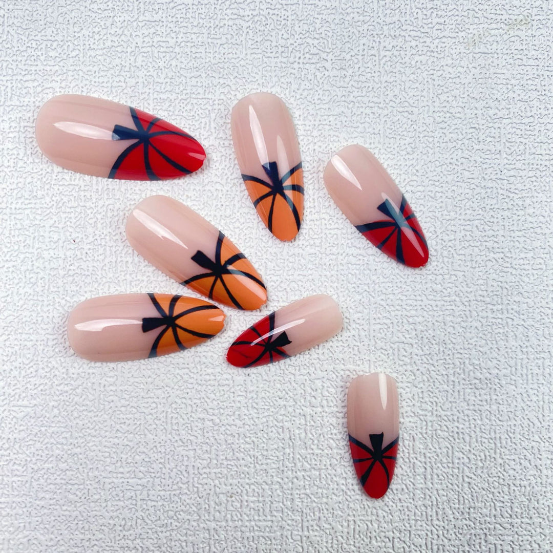 Künstlerisches Basketball-Themen Press-On Nail Set Karnz