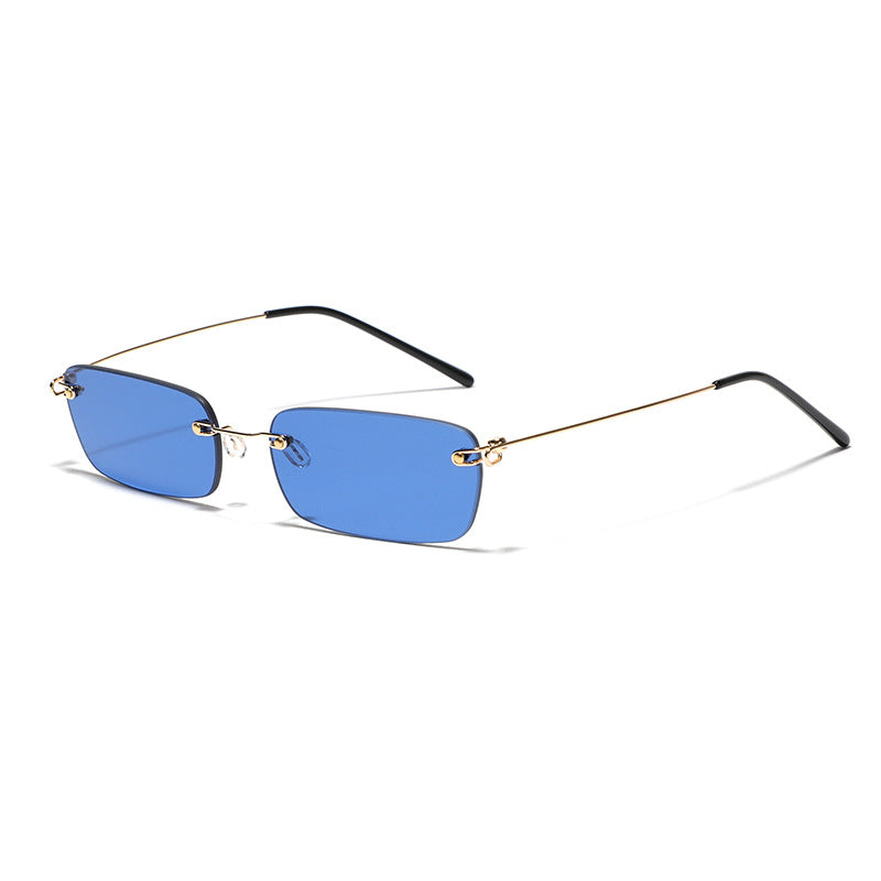 Damen stilvolle Rechteck-Sonnenbrille mit hochwertigem Metallrahmen Karnz