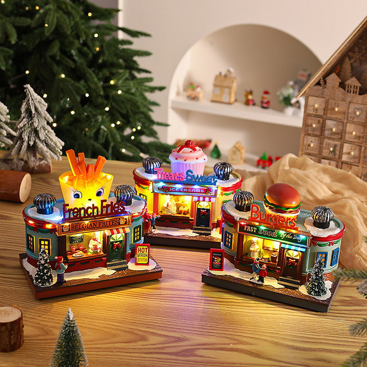 Nostalgische Eisdiele mit LED-Beleuchtung Karnz