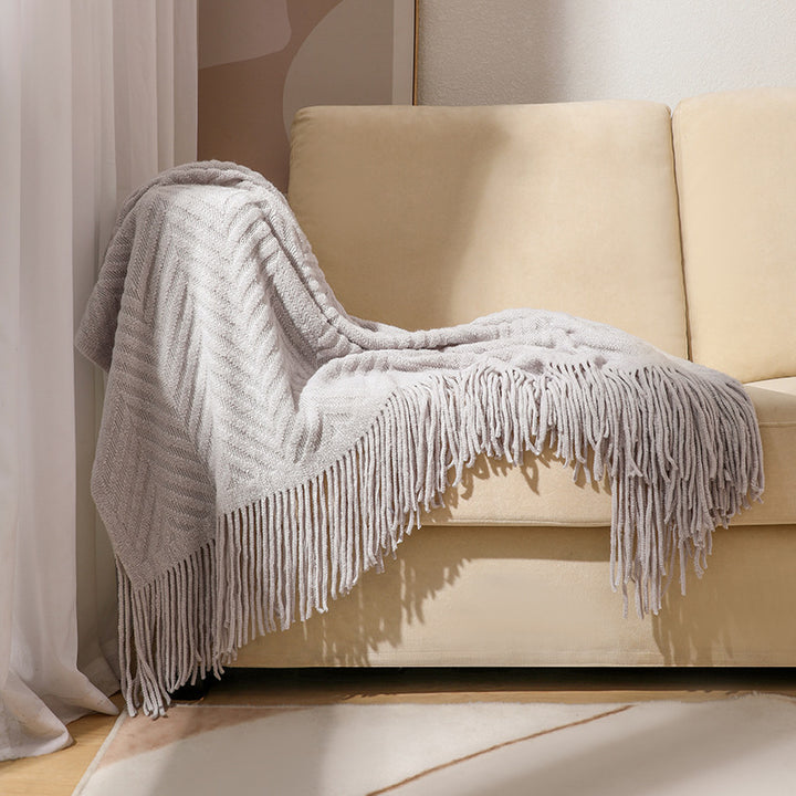Gemütliche Strickdecke