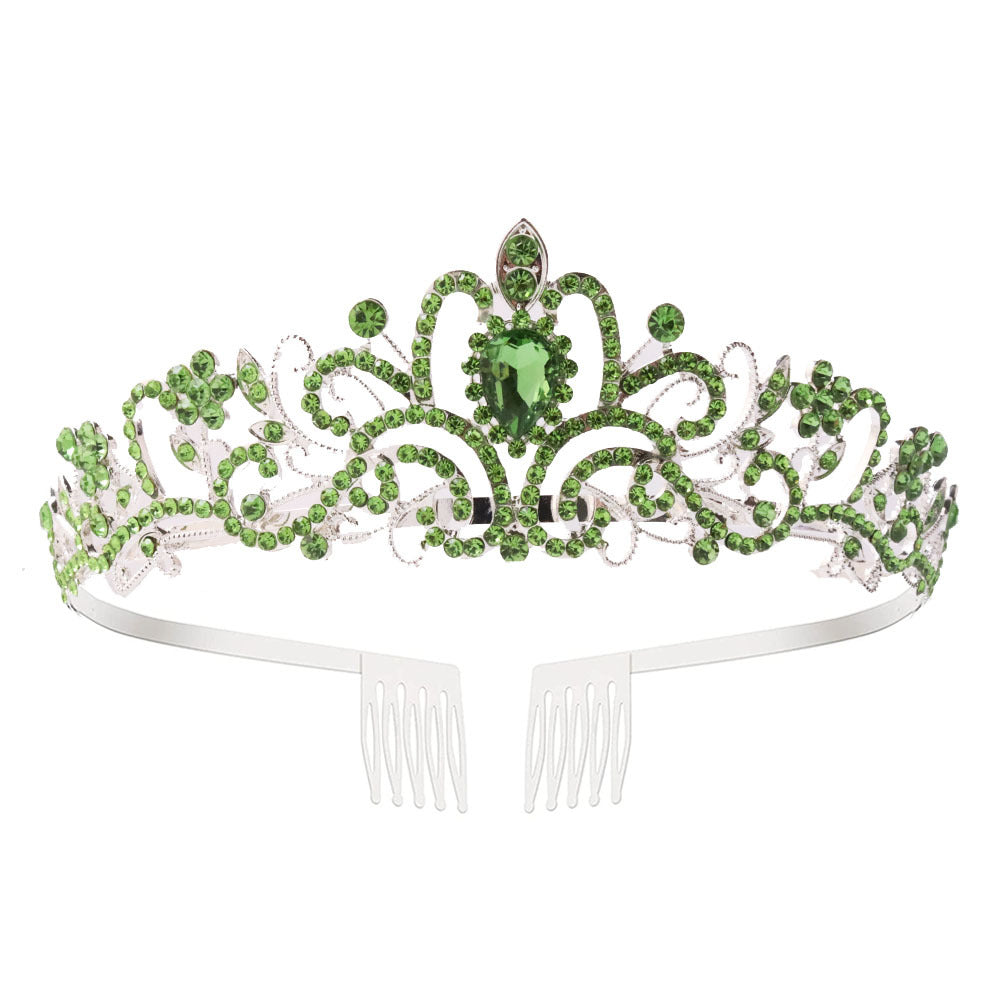 Damen Funkelnde Kristall-Tiara mit filigranem Design Karnz