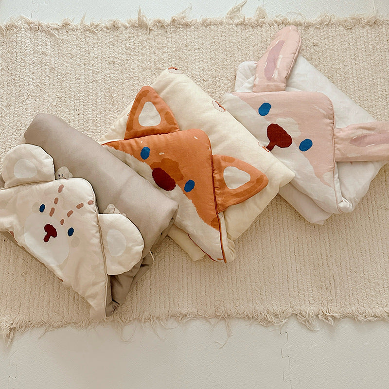 Hooded Pig Nap Quilt Decke für Babys und Kleinkinder
