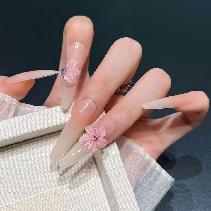 Blumen-Design Press-On Nagelverlängerungen Karnz
