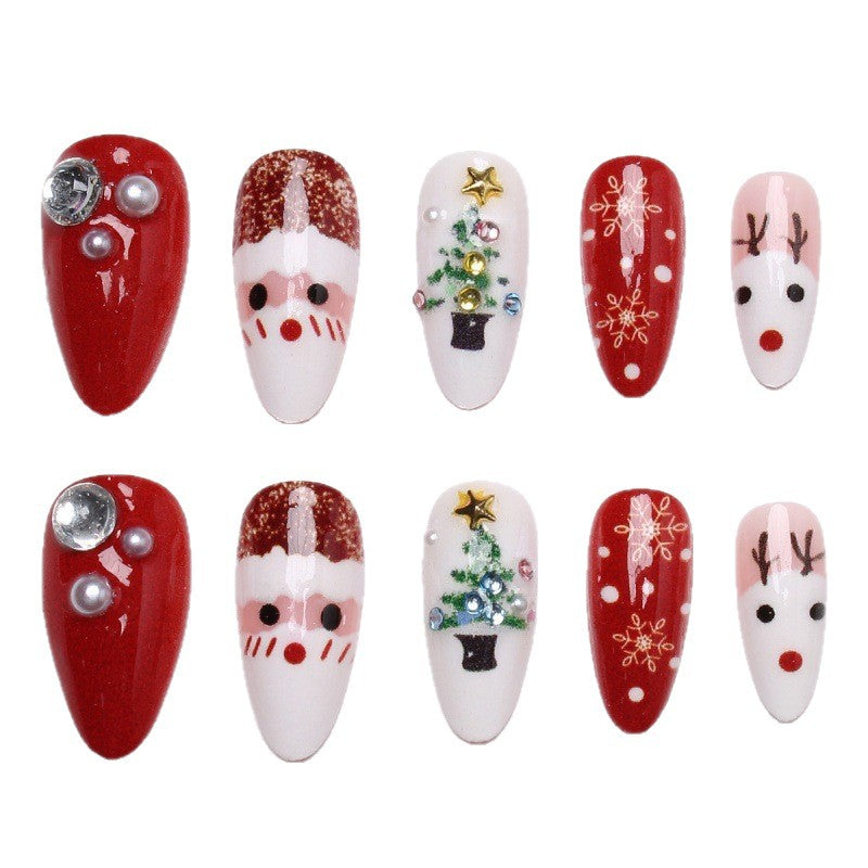 Kreative Kunstnägel mit Weihnachtsmotiv Karnz