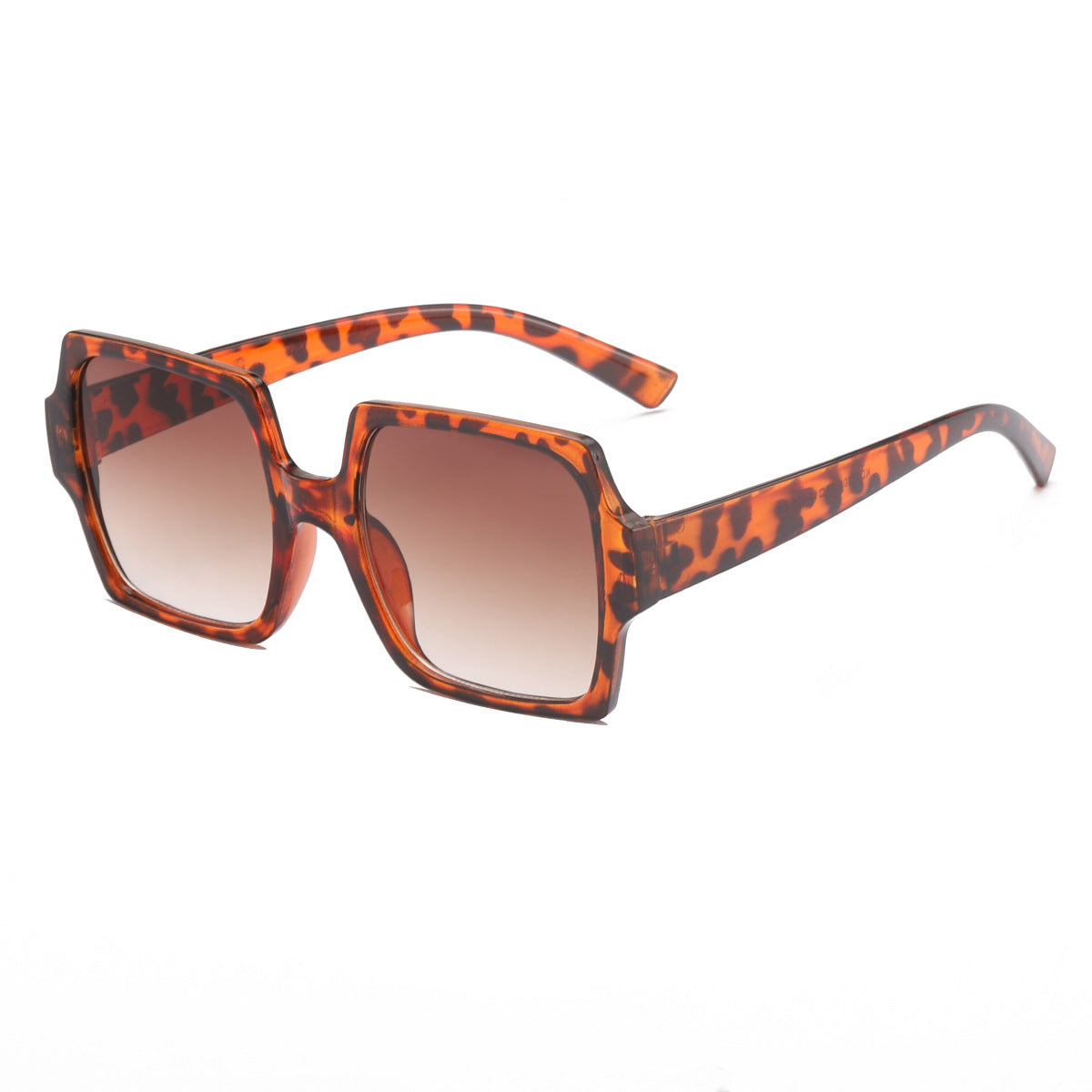 Damen stilvolle oversized Sonnenbrille mit elegantem Leoprint Karnz