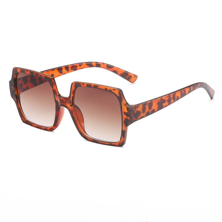 Damen stilvolle oversized Sonnenbrille mit elegantem Leoprint Karnz