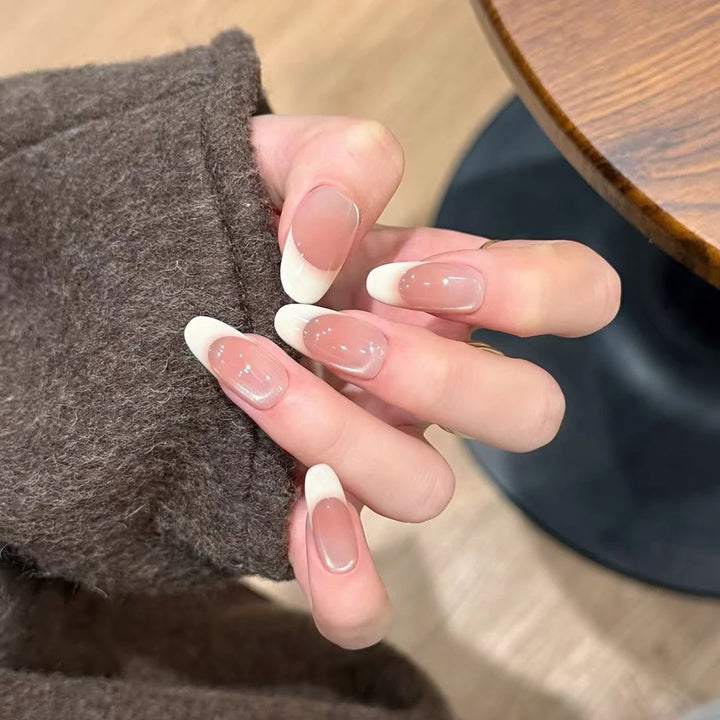 Ombre Französische Tip Press-On Nägel Karnz