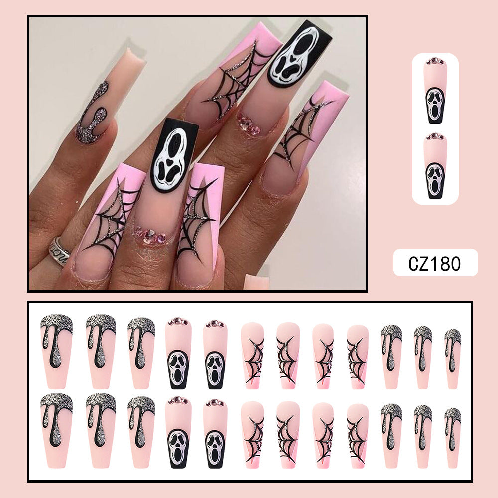 Künstlerisches Halloween-Themen Press-On Nagelset