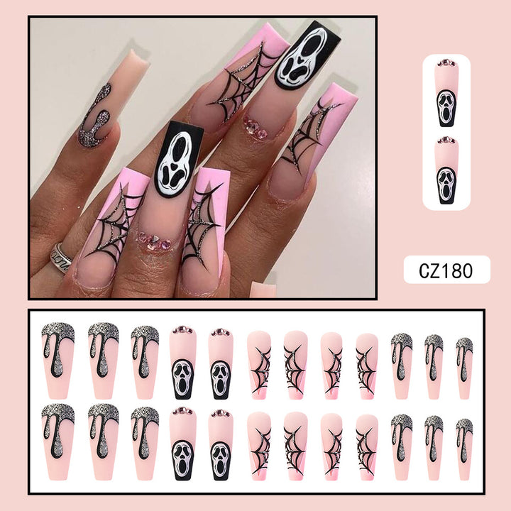 Künstlerisches Halloween-Themen Press-On Nagelset