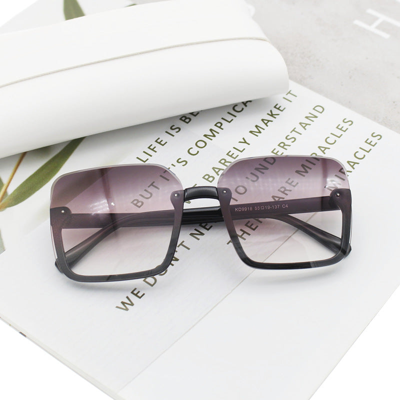 Damen quadratische Sonnenbrille mit extravagantem Leopardenmuster Karnz