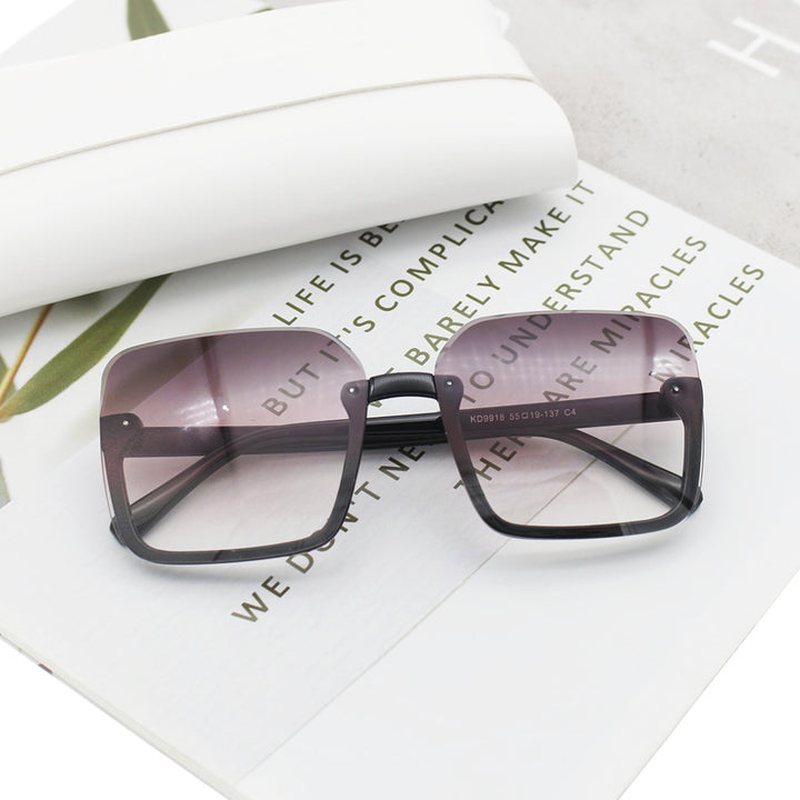 Damen quadratische Sonnenbrille mit extravagantem Leopardenmuster Karnz