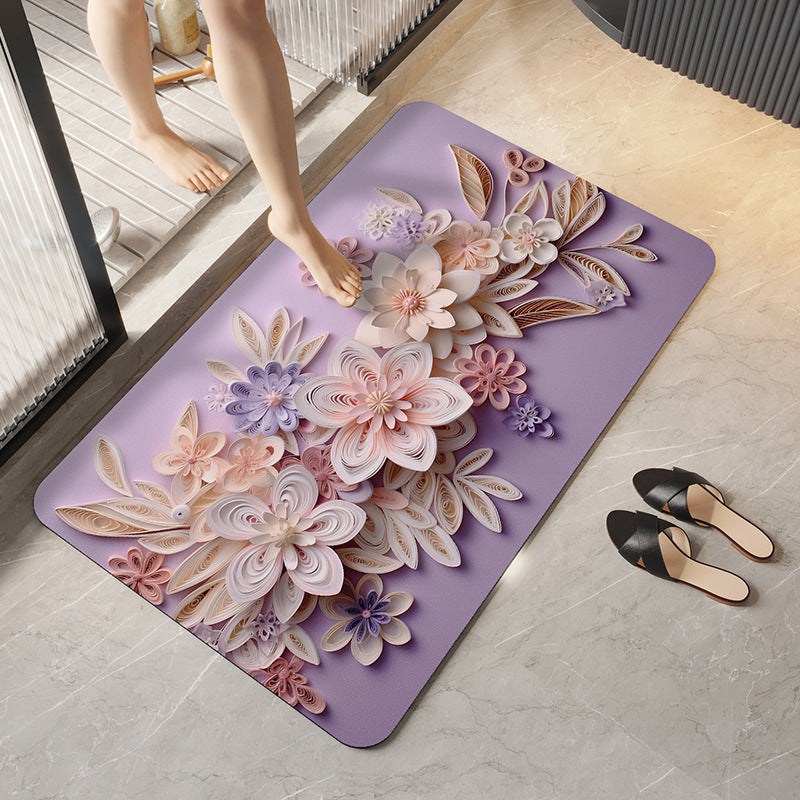 Florales Muster Badewanne Matte