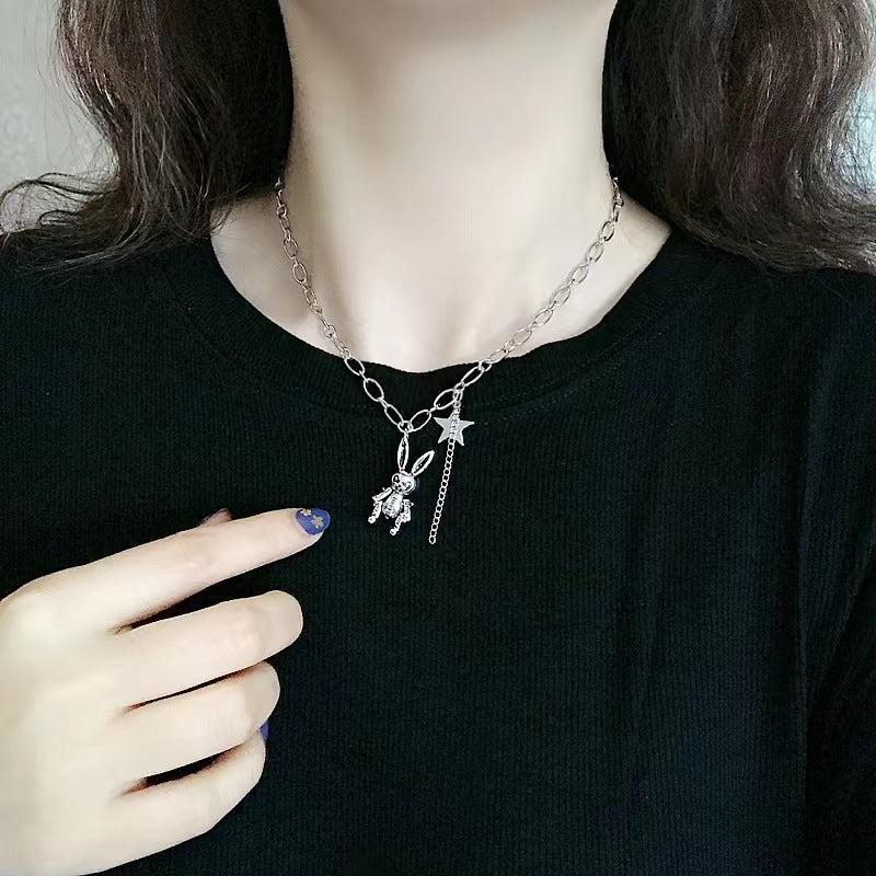 Herz Charm Anhänger Halskette Karnz