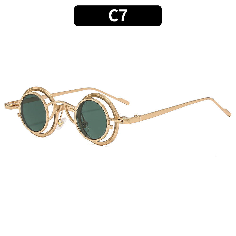 Kreisförmige Dual-Linsen Sonnenbrille