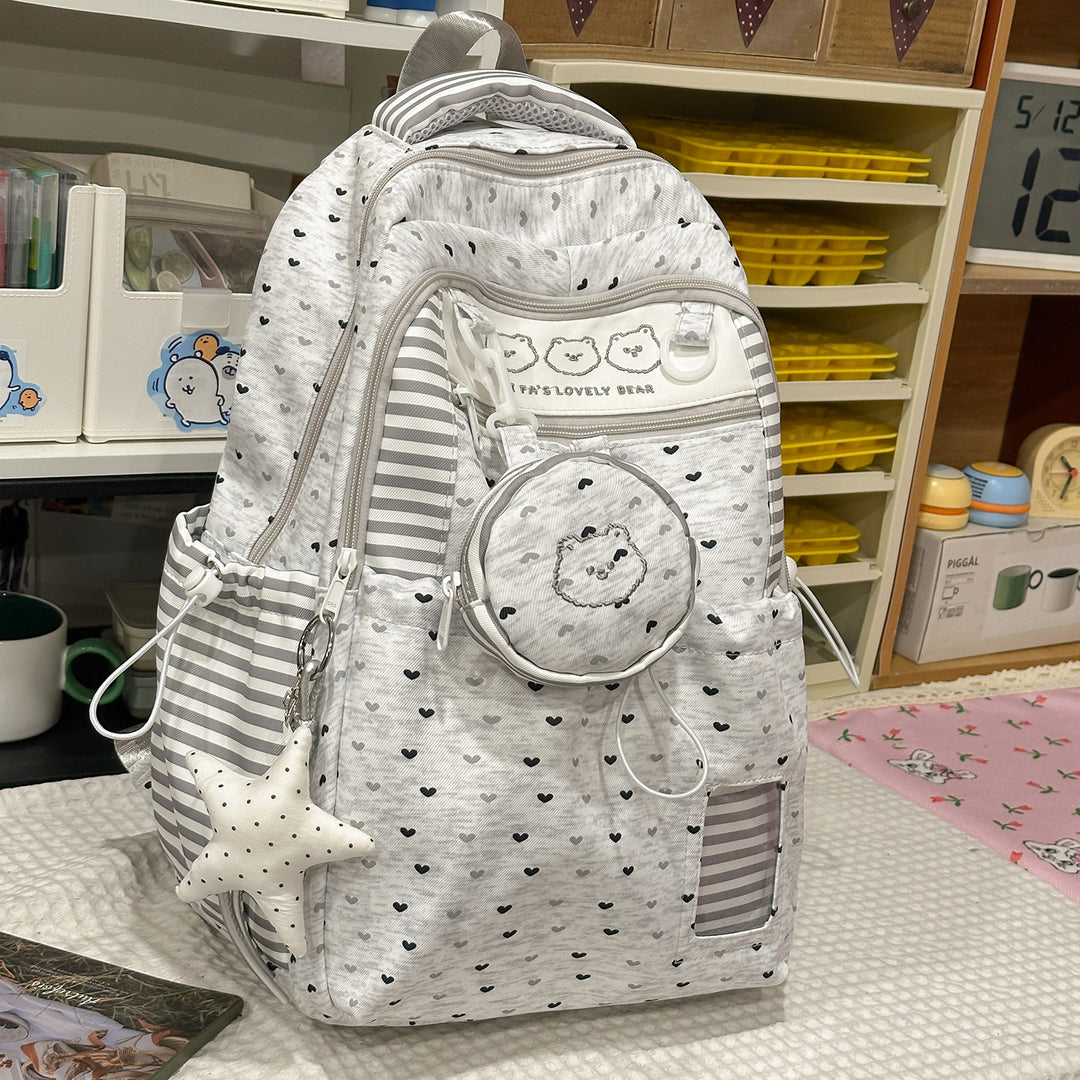Multi-Taschen Sternmuster Rucksack Karnz