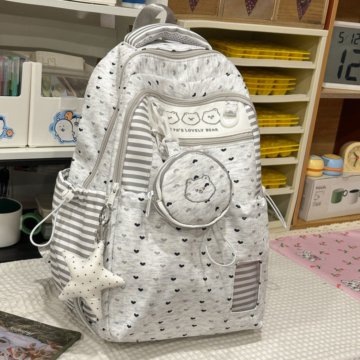 Multi-Taschen Sternmuster Rucksack Karnz