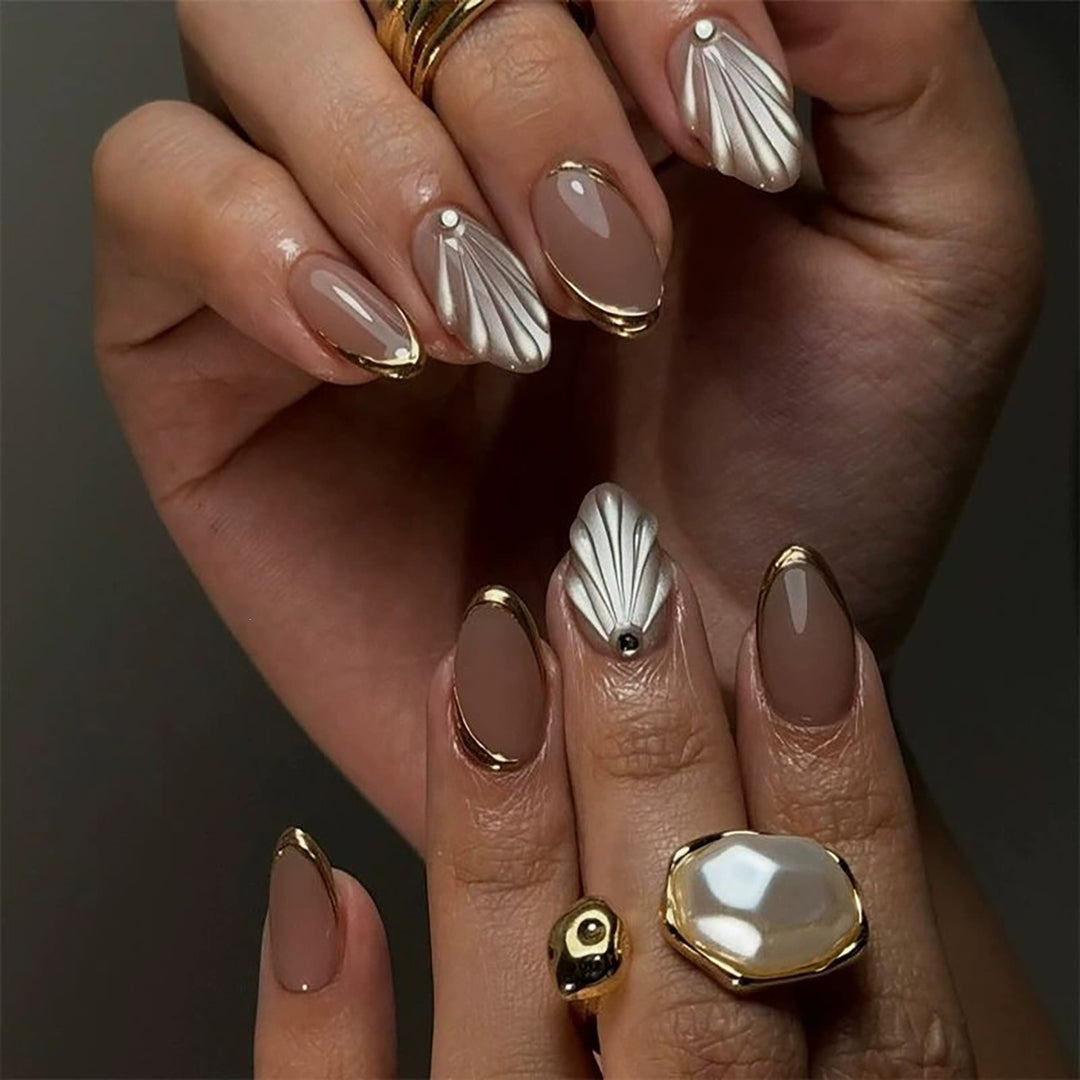 Elegante Art Deco Stil Press-On Nägel