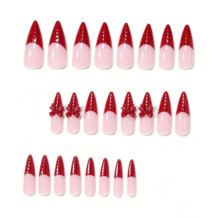 Künstlerische Stiletto Press-On Nagelspitzen Karnz