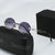Damen runde Sonnenbrille mit einzigartigem Wellendesign und hochwertigem Metallrahmen Karnz