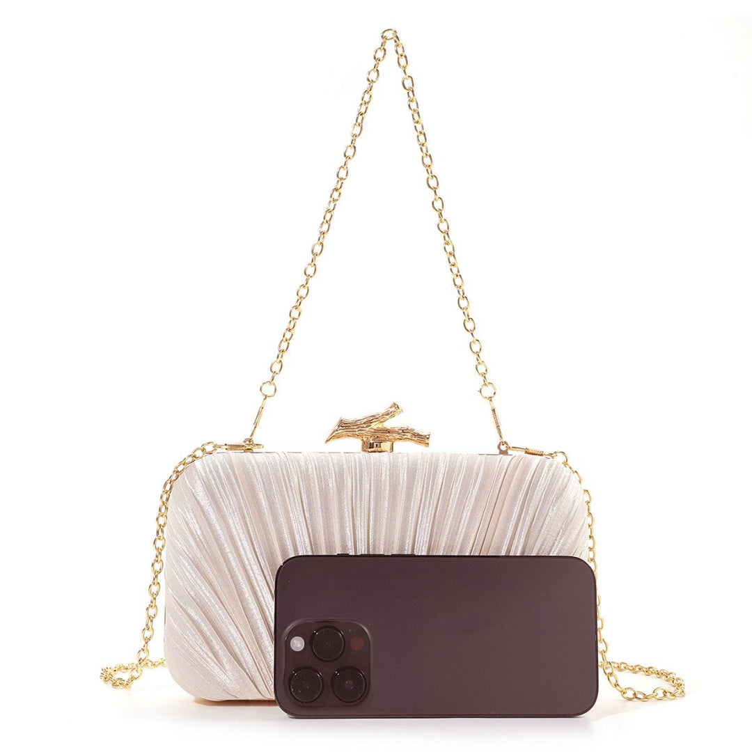 Faltbare Metallic Abend-Clutch