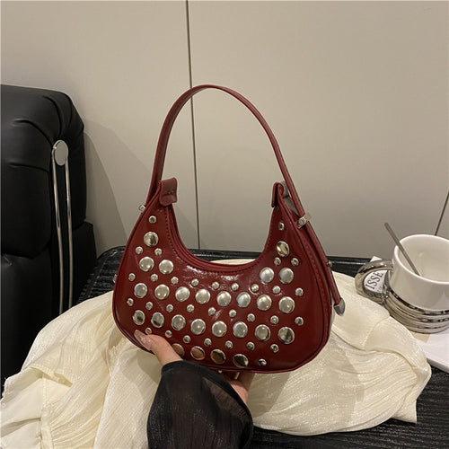 Nietenleder Hobo Tasche Karnz