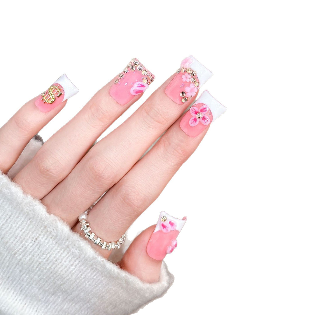 Künstlerisches Blumen Acryl Druck-Nagel Set