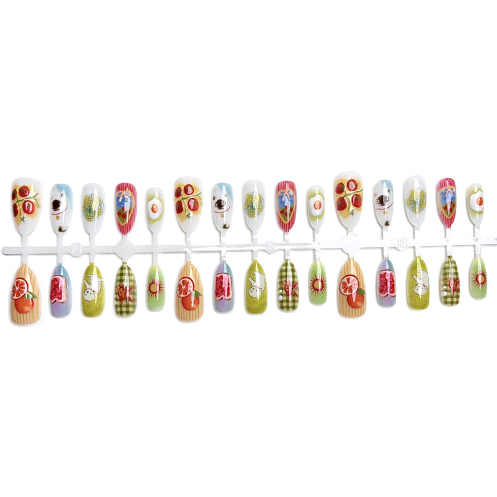 Verspielt Frucht-Thema Press-On Nagelset