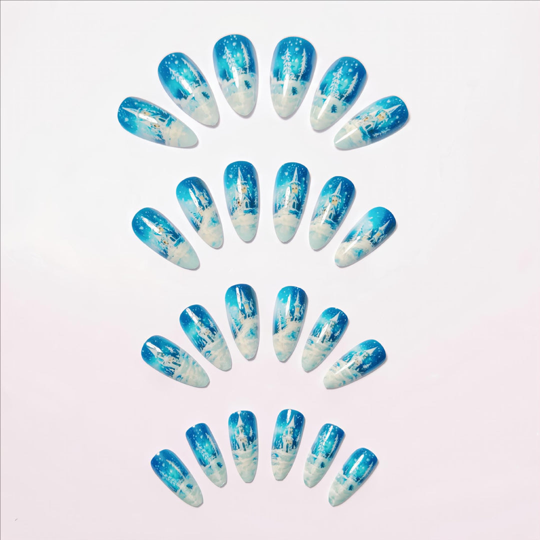 Winterliches Kunstnageldesign Karnz