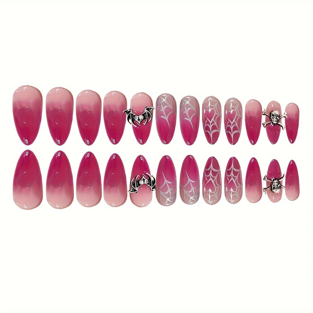 Halloween-inspirierte Gothik Press-On Nagelset Karnz