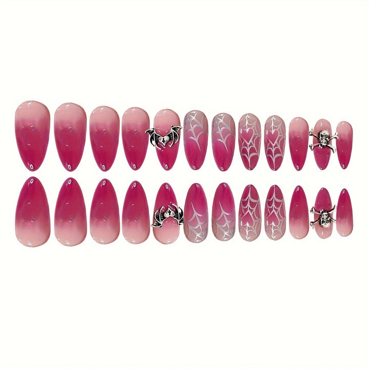 Halloween-inspirierte Gothik Press-On Nagelset Karnz