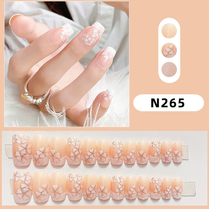 Abstraktes Blumen Presse-On Nagelset