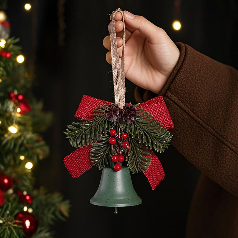 Festliche Weihnachtsglocke mit Tannenzapfen-Dekoration Karnz