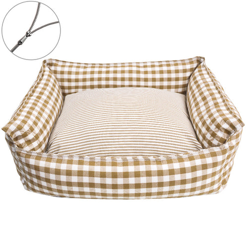 Stylisches Karomuster-Hundebett
