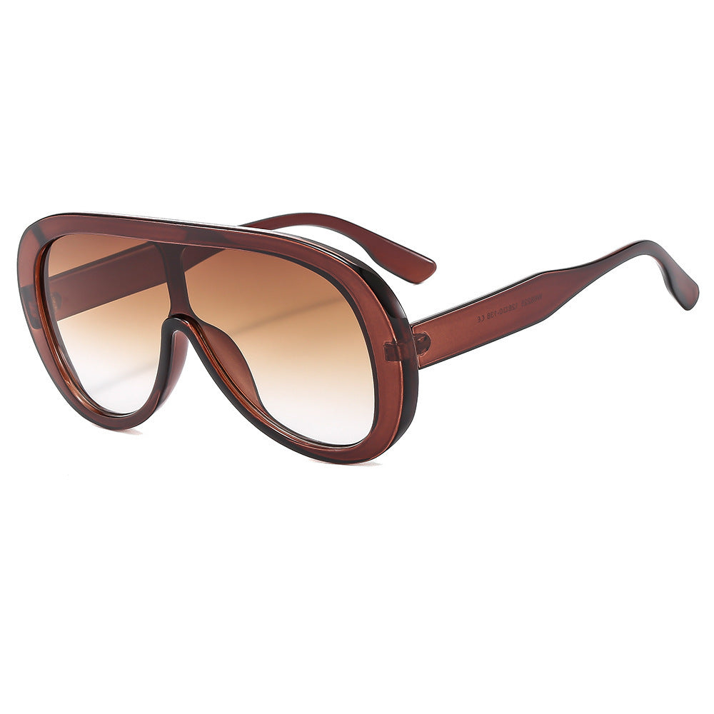 Damen modische Sonnenbrille mit breitem Rahmen Karnz