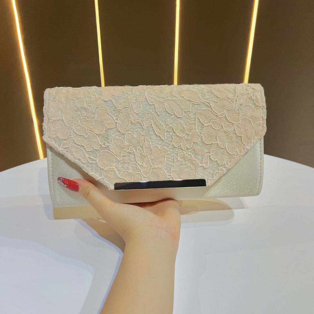 Elegante Florale Spitze Abend Clutch