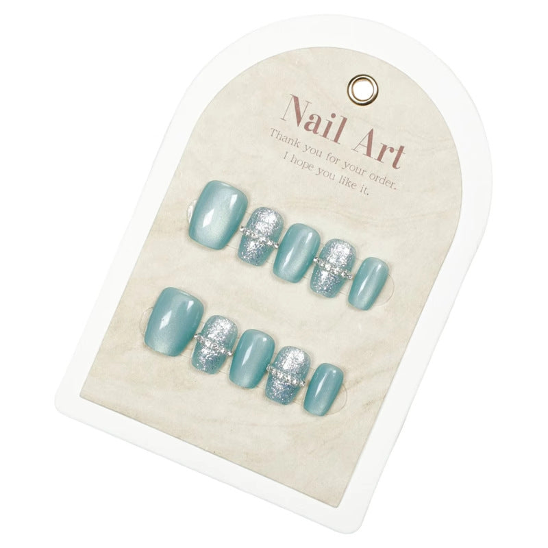 Glänzendes dekoratives Press-On-Nagelset Karnz