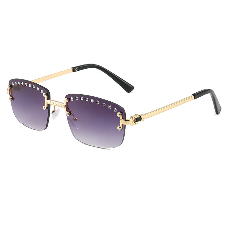 Damen elegante Sonnenbrille mit funkelnden Kristallakzenten Karnz