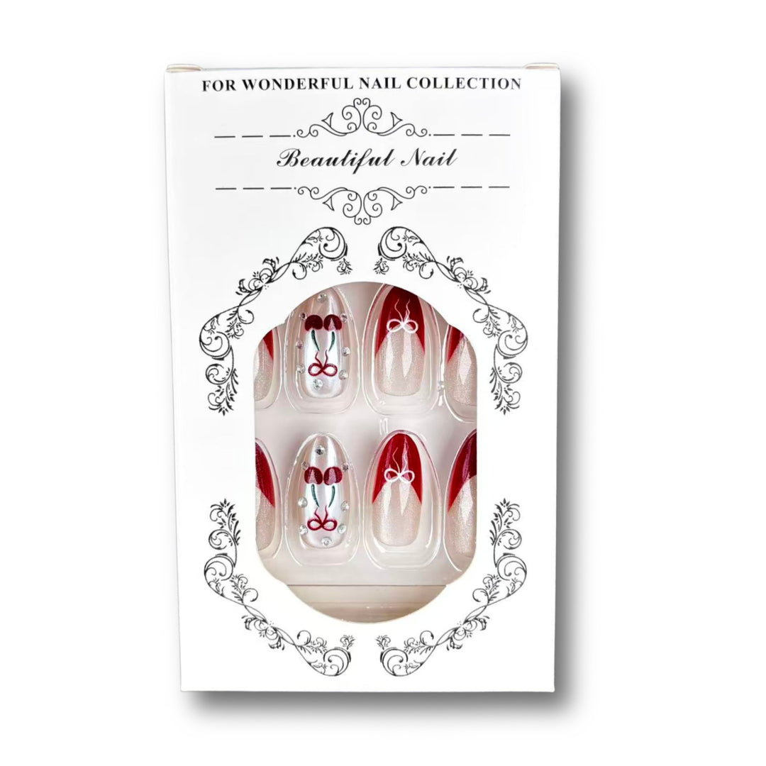 Elegantes dekoratives Press-On-Nagelset