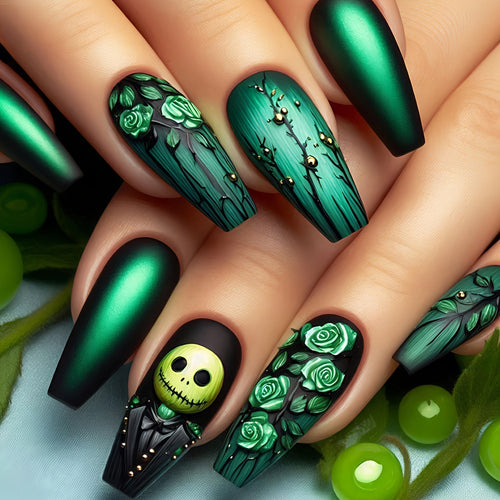 Kreatives Nagelkunst-Set mit Grünem Design Karnz