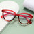 Damen Cat-Eye Brille mit feinem Rahmen und eleganten Akzenten Karnz