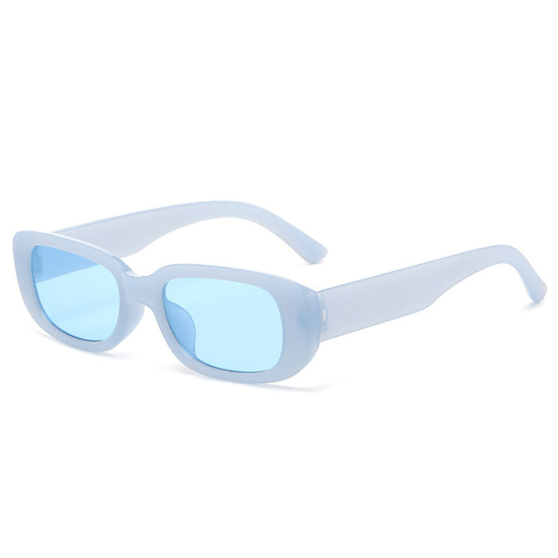 Damen Modische rechteckige Sonnenbrille mit verstellbaren Nasenstege Karnz
