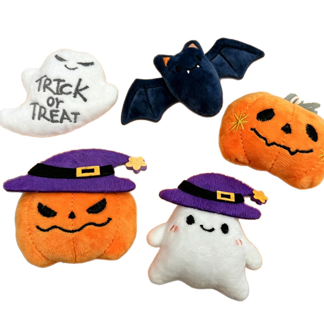 Niedlicher Halloween-Plüschgeist mit weichem Kuschelstoff und gesticktem Gesicht
