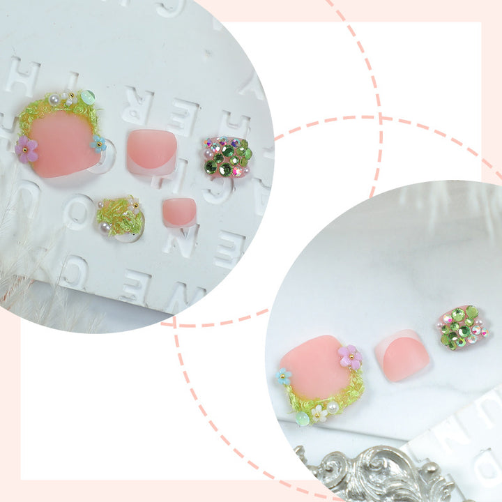 Floral Design Press-On Nails Set Karnz 1788496077